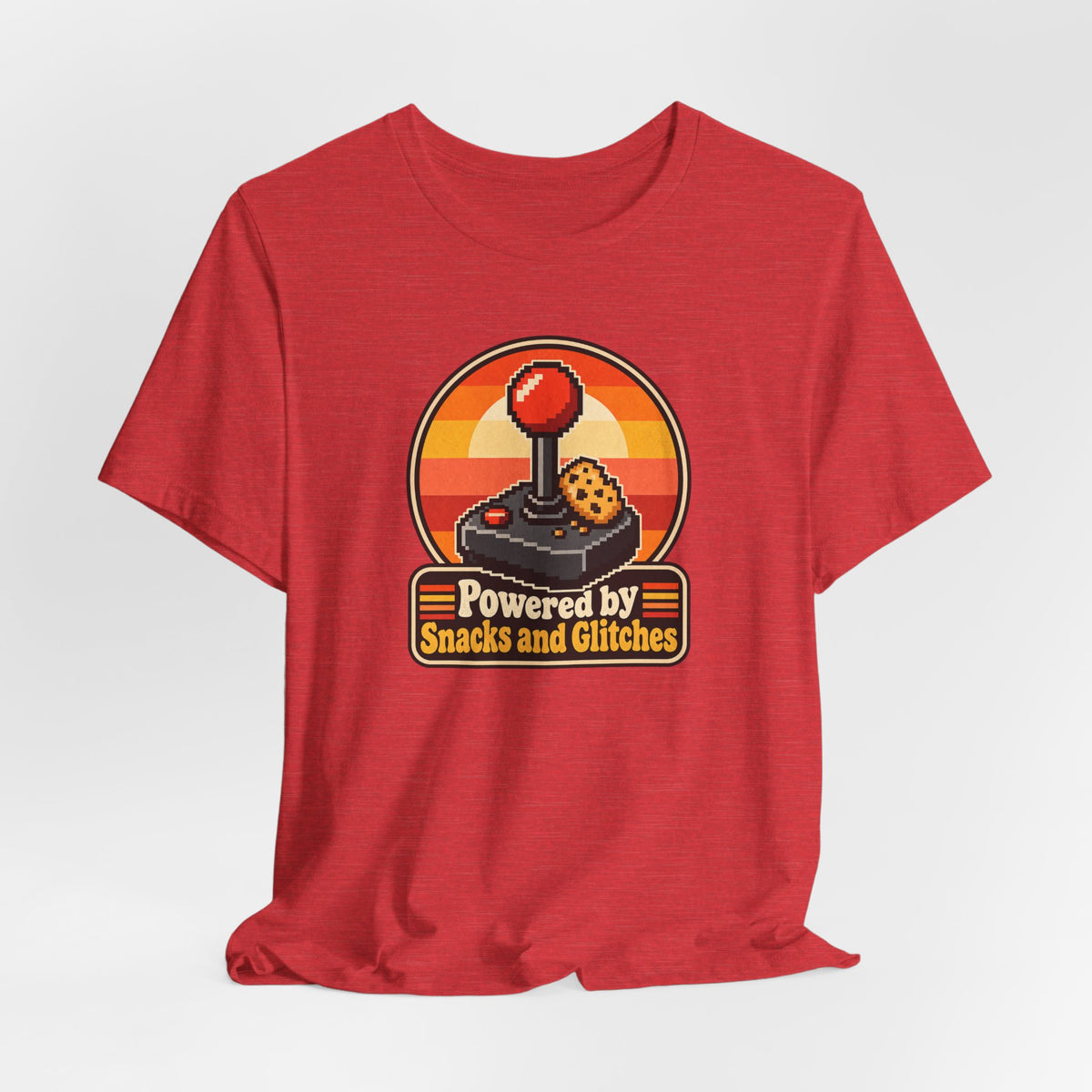 Powered by Snacks and Glitches Funny Gamer T-Shirt