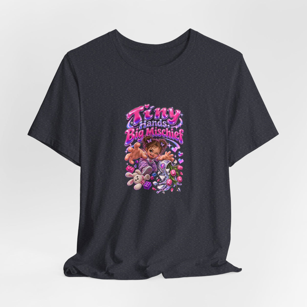 Tiny Hands, Big Mischief Funny Parent Humor T-Shirt
