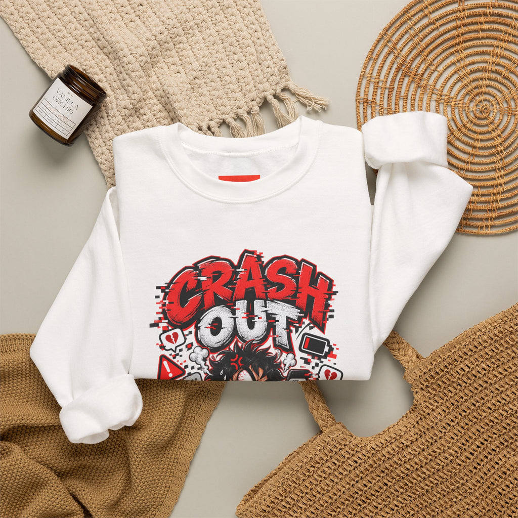 CRASH OUT Funny Streetwear Sweatshirt