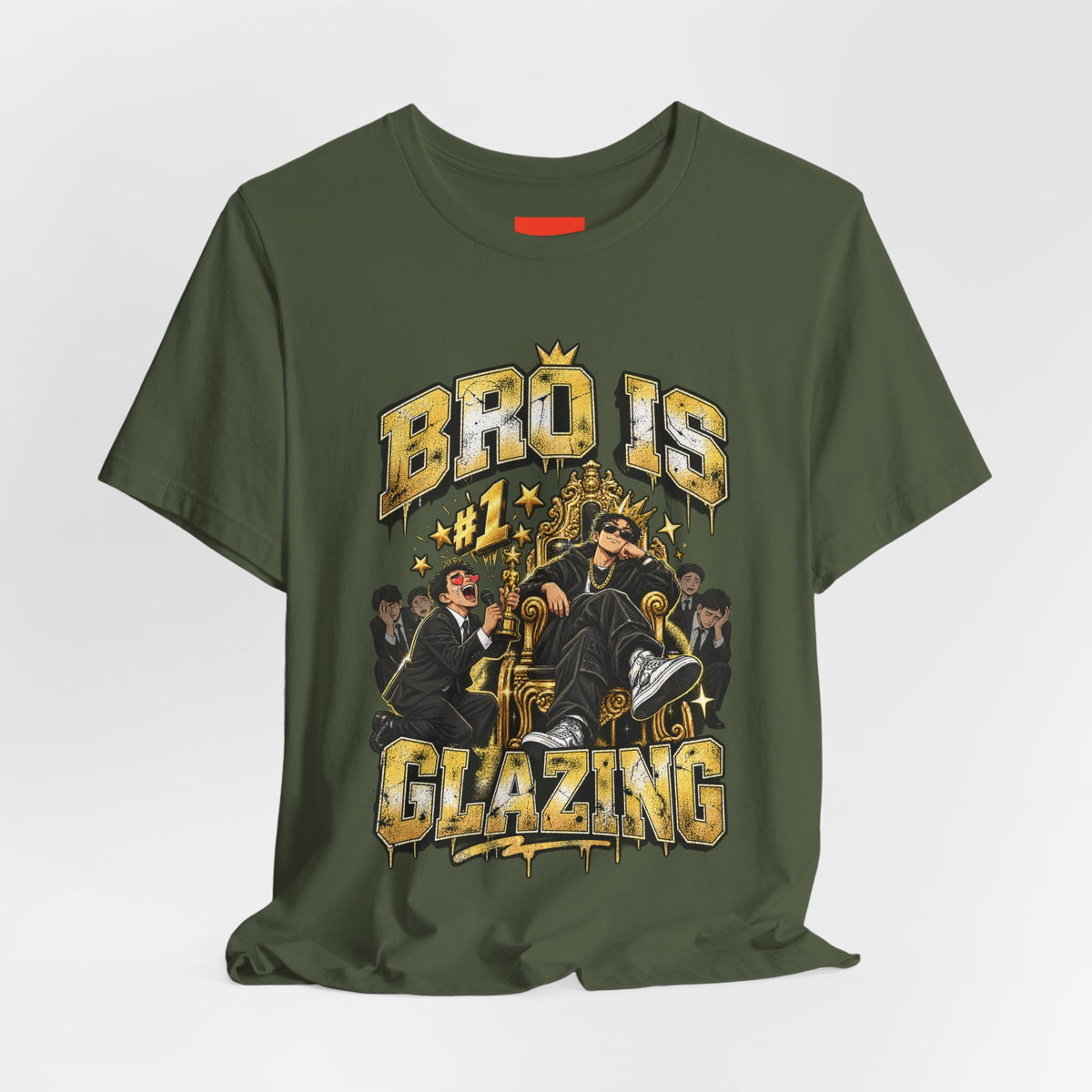BRO IS GLAZING Funny Streetwear T-Shirt
