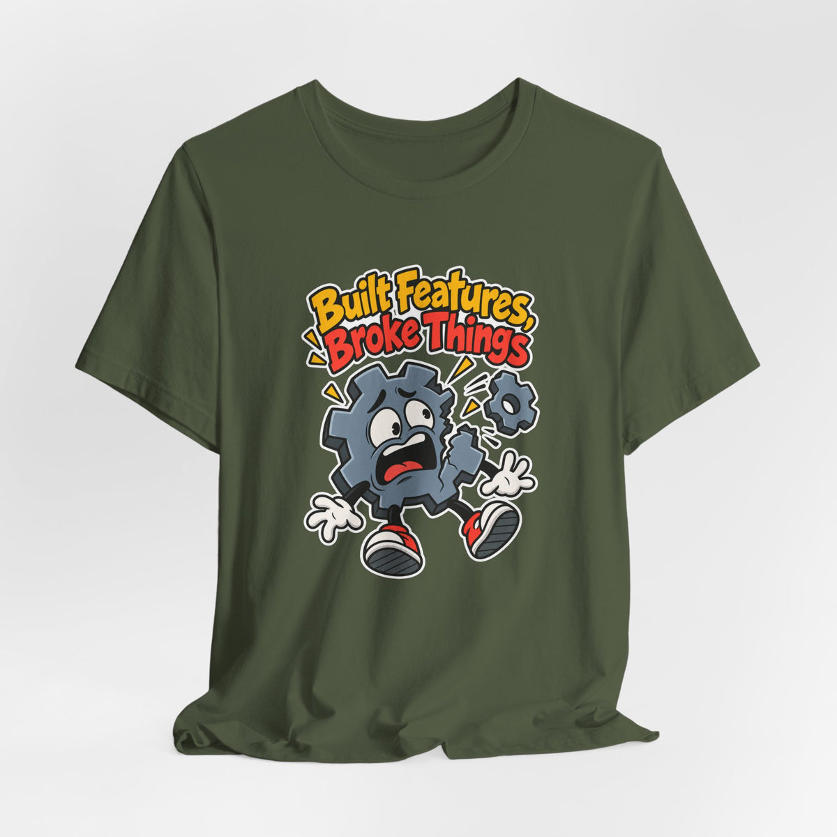 Built Features, Broke Things Funny Programmer T-Shirt