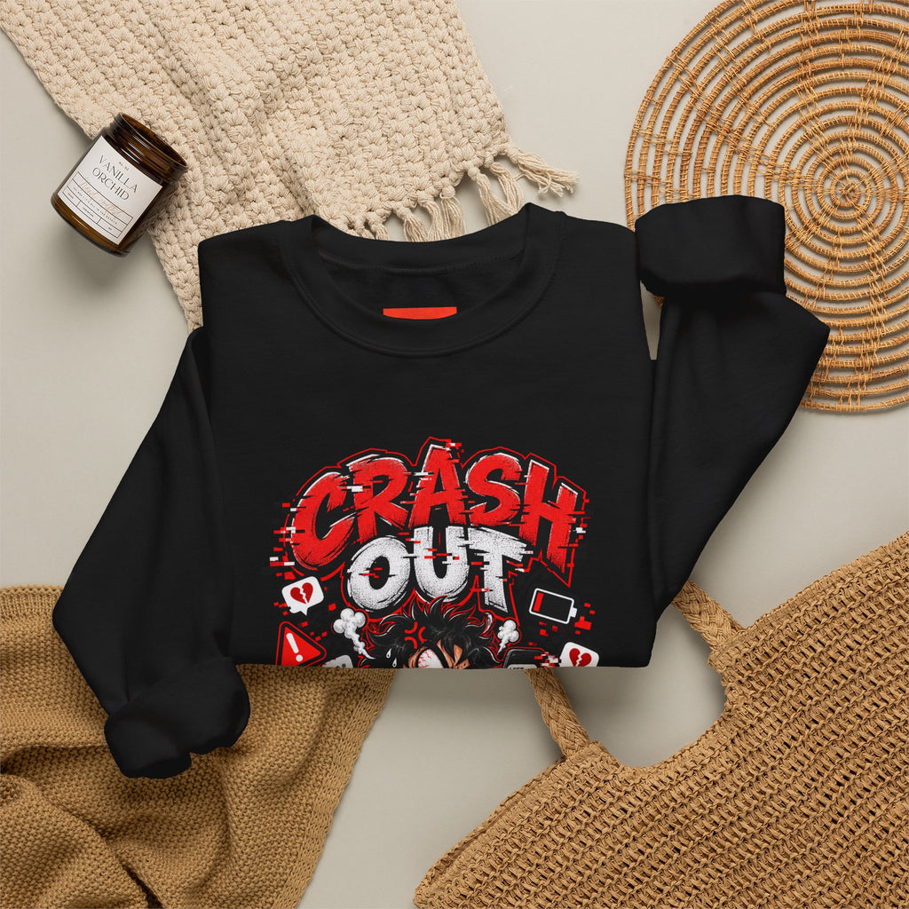 CRASH OUT Funny Streetwear Sweatshirt