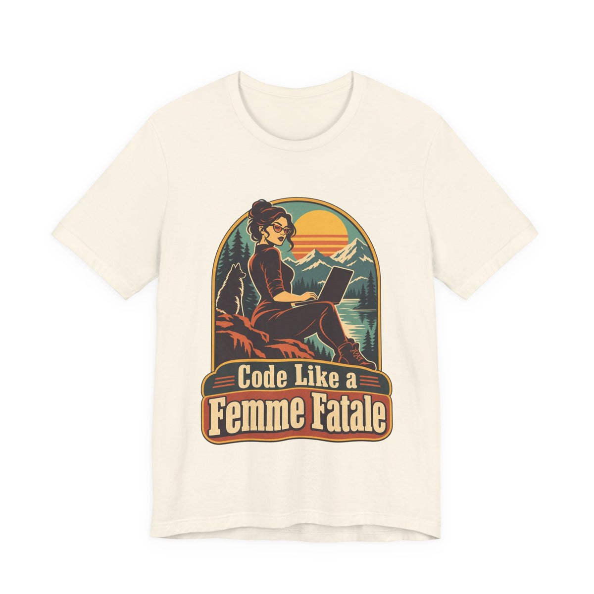Code Like a Femme Fatale Funny Programmer T-Shirt