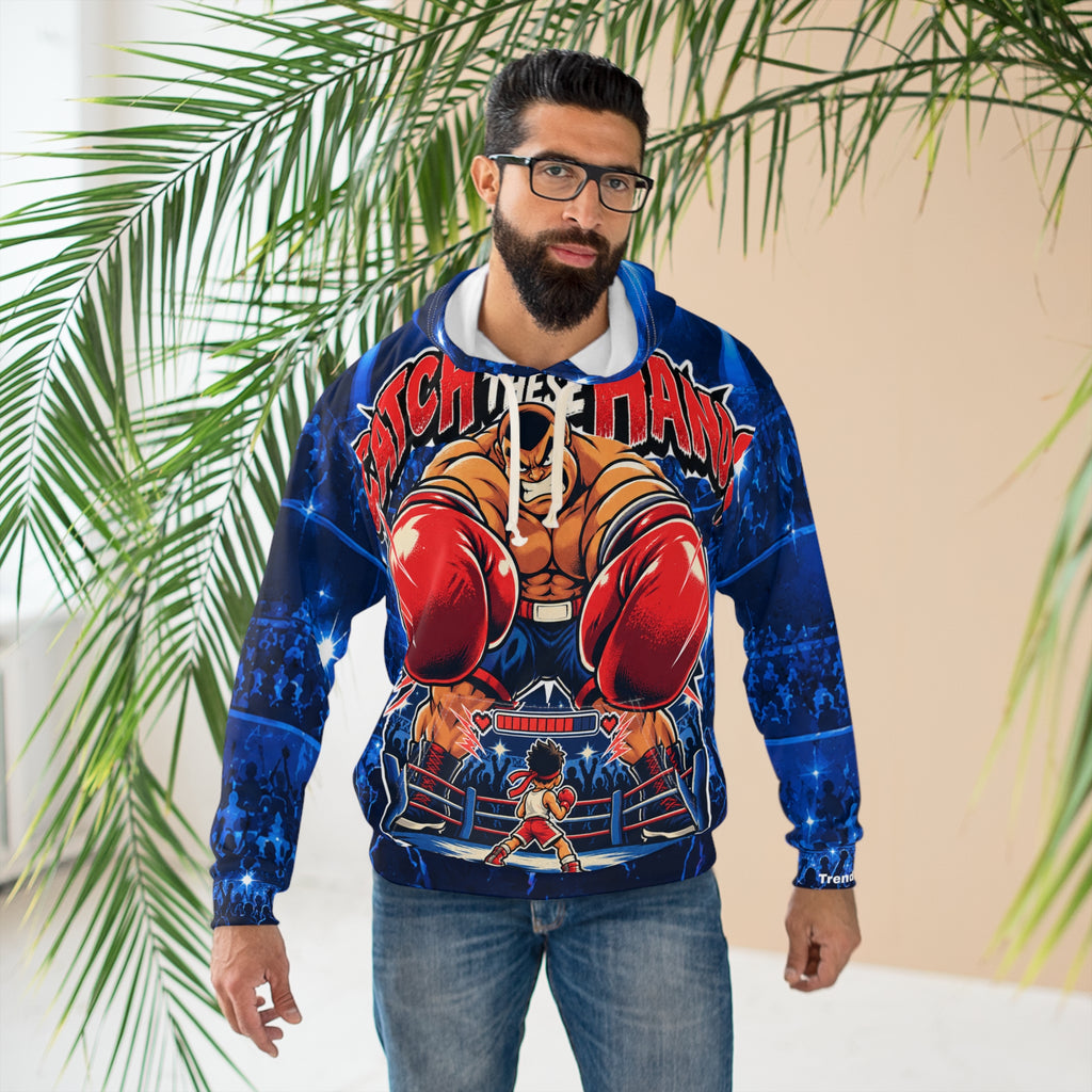 Catch These Hands Boxing Hoodie – All-Over Print Pullover for Boxing Fans