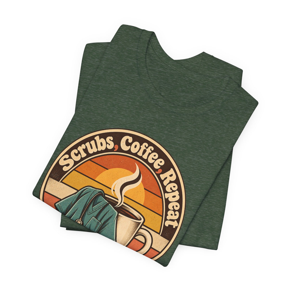 Scrubs, Coffee, Repeat Funny Nurse T-Shirt