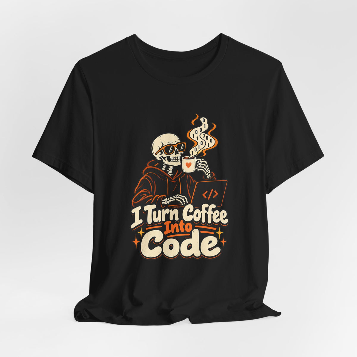 I Turn Coffee Into Code Funny Programmer T-Shirt