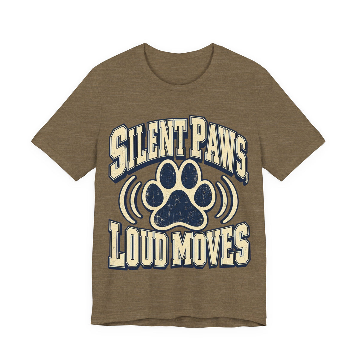 Silent Paws, Loud Moves Funny Cat Lover T-Shirt
