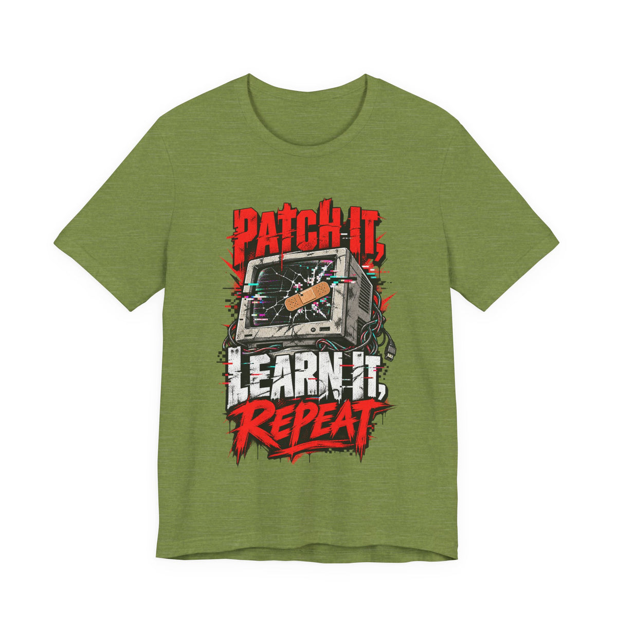 Patch It, Learn It, Repeat Funny Programmer T-Shirt