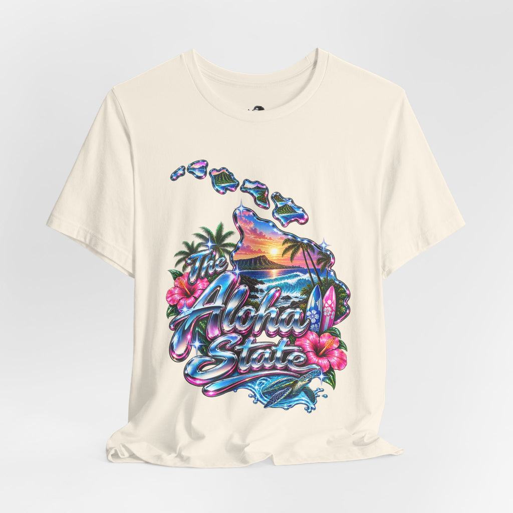 The Aloha State Funny Minimalist Typography T-Shirt