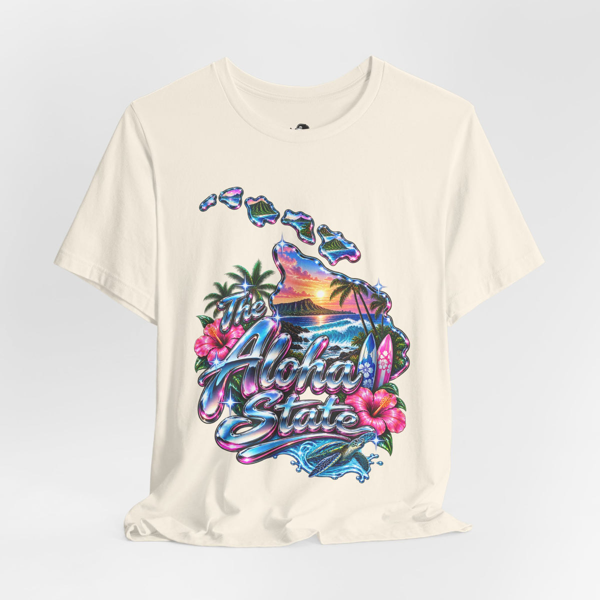 The Aloha State Funny Minimalist Typography T-Shirt