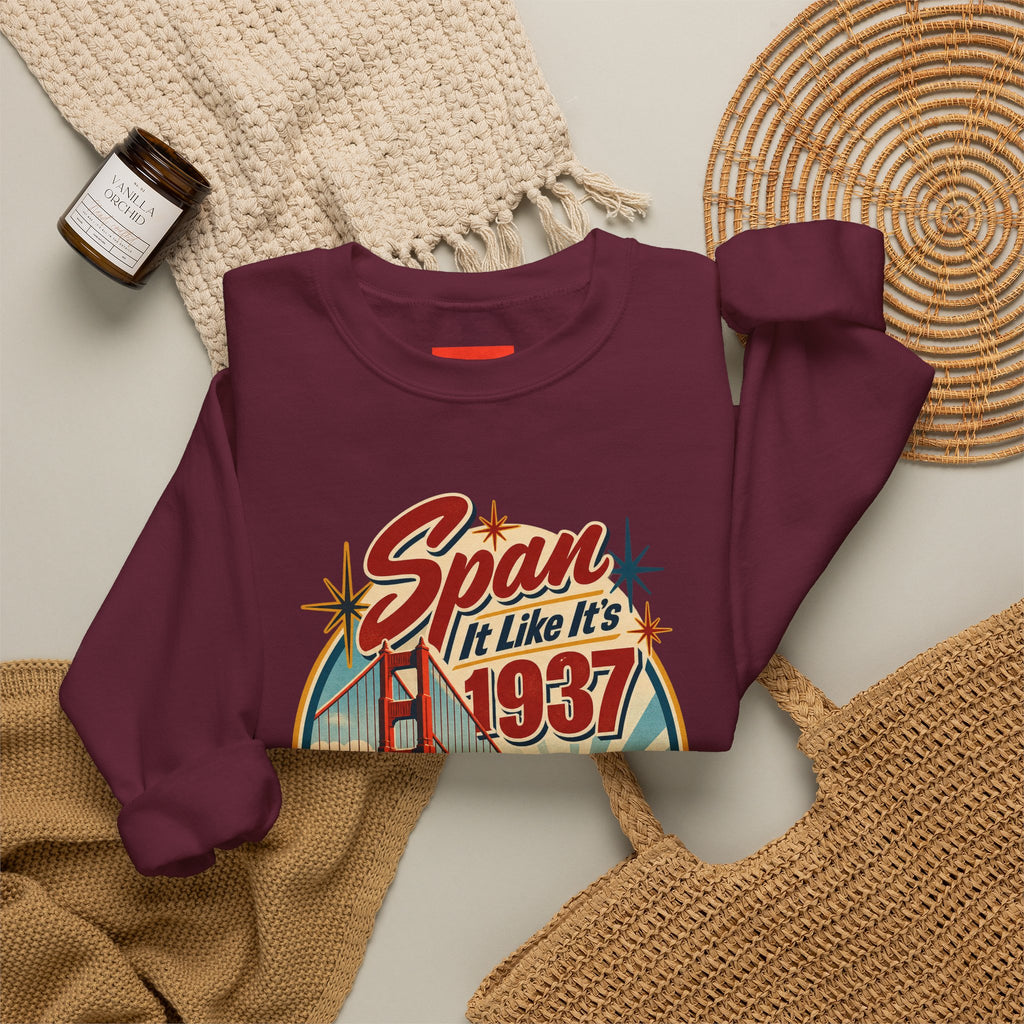 Span It Like It’s 1937 Funny Retro Sweatshirt