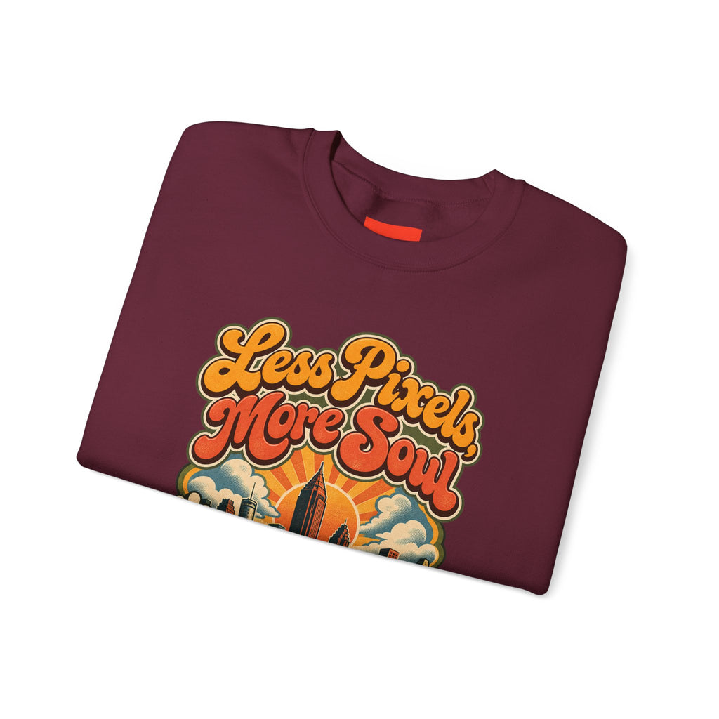 Less Pixels, More Soul Funny Digital Art Sweatshirt
