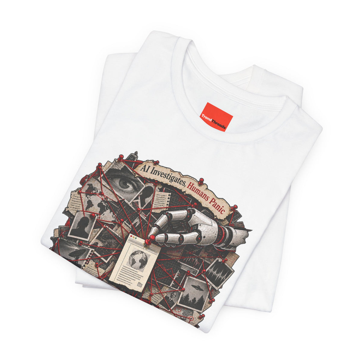 AI Investigates, Humans Panic Funny Programmer T-Shirt