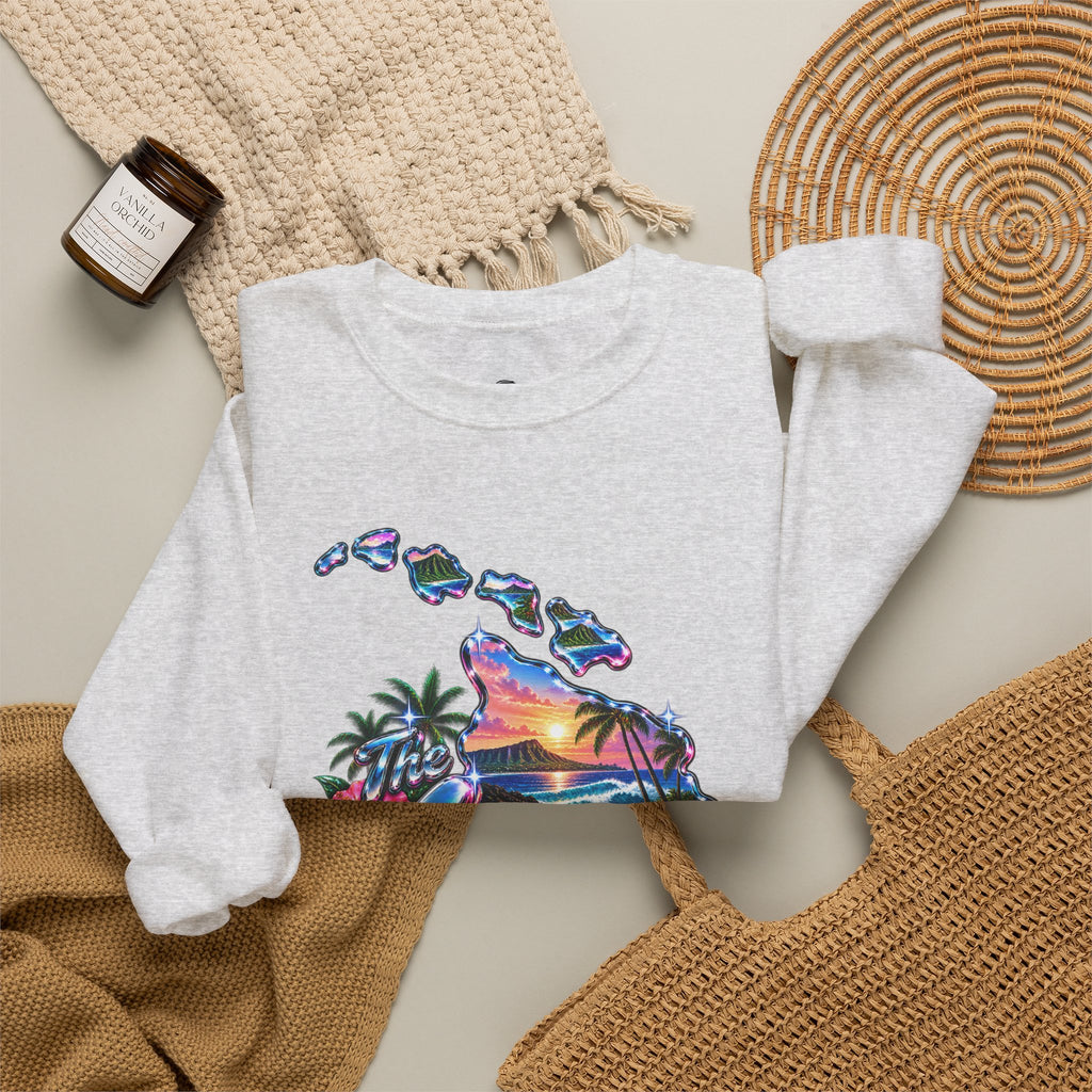 The Aloha State Funny Minimalist Typography Sweatshirt