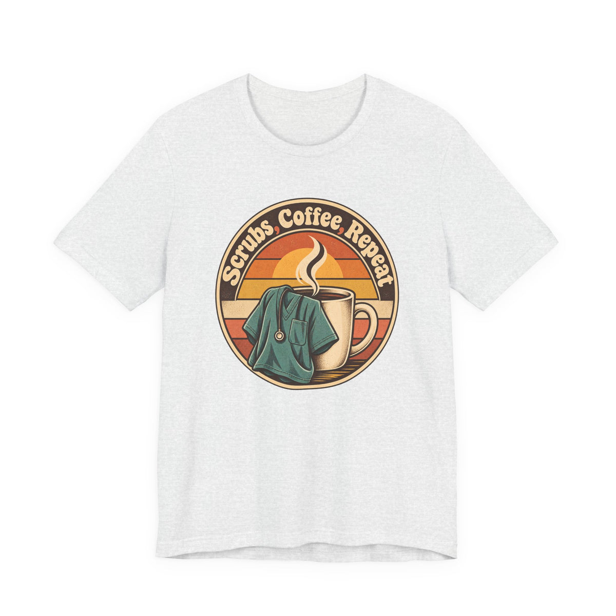 Scrubs, Coffee, Repeat Funny Nurse T-Shirt
