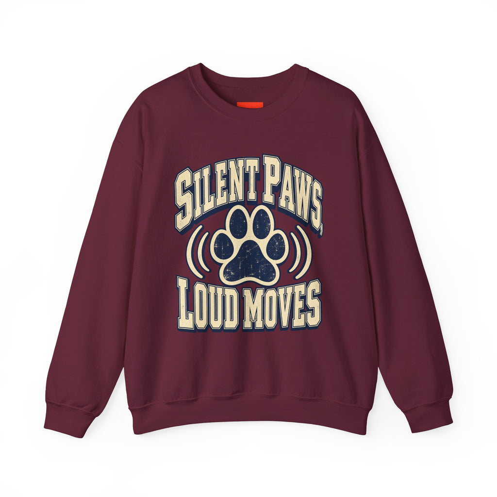 Silent Paws, Loud Moves Funny Cat Lover Sweatshirt