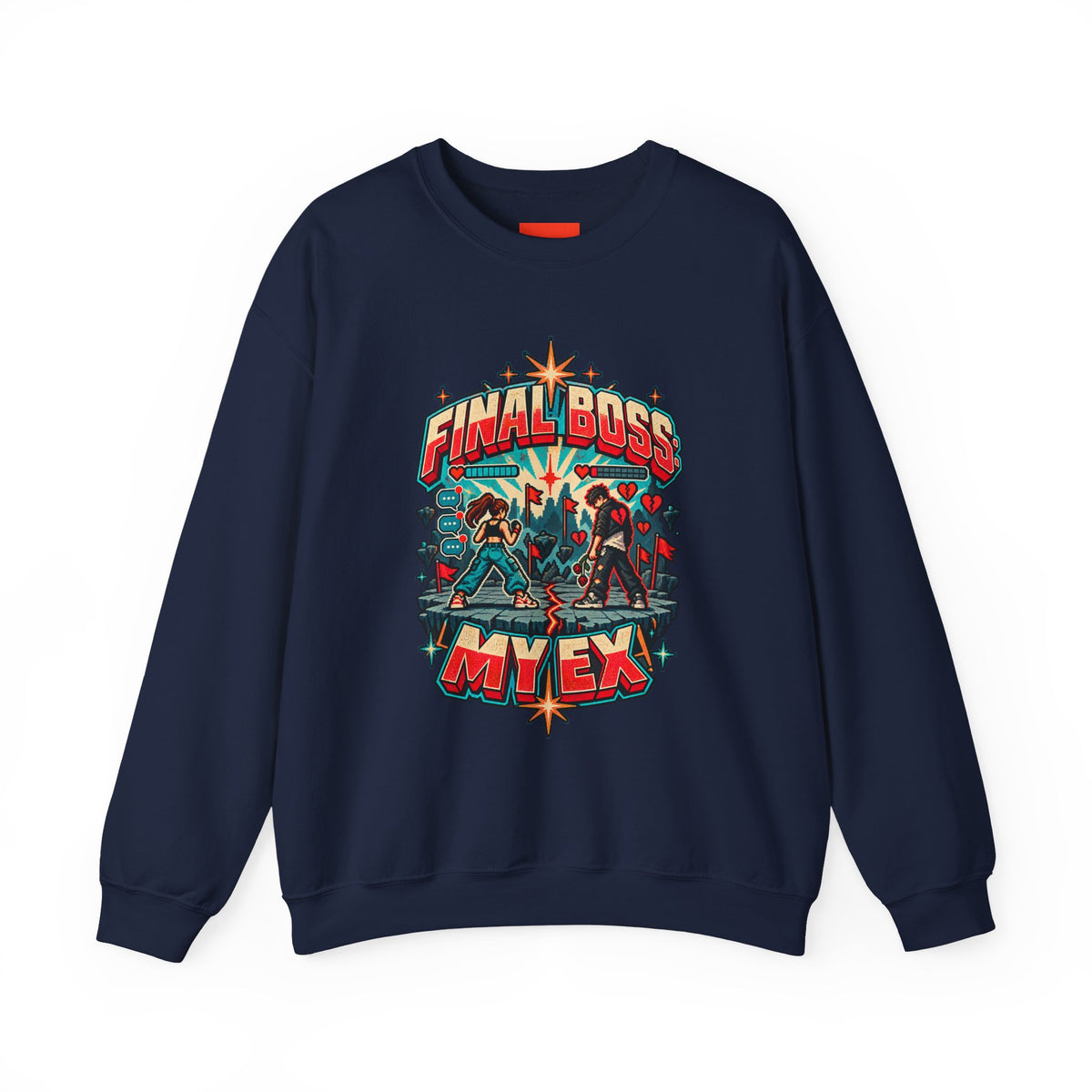 FINAL BOSS: MY EX Funny Retro Vintage Sweatshirt