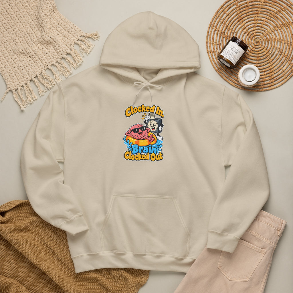 Clocked In, Brain Clocked Out Funny Nurse Hoodie