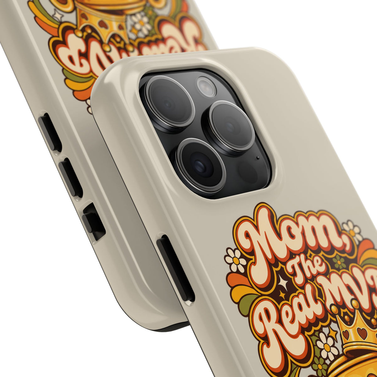 Phone Case — "Mom The Real MVP" Retro Trophy Design