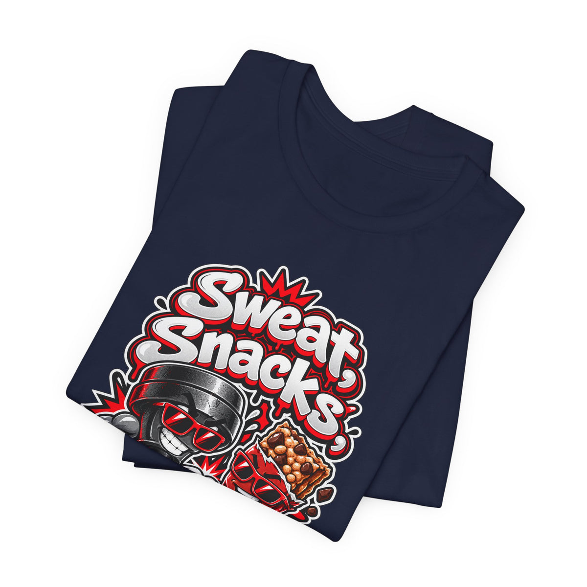 Sweat, Snacks, Repeat Funny Fitness T-Shirt