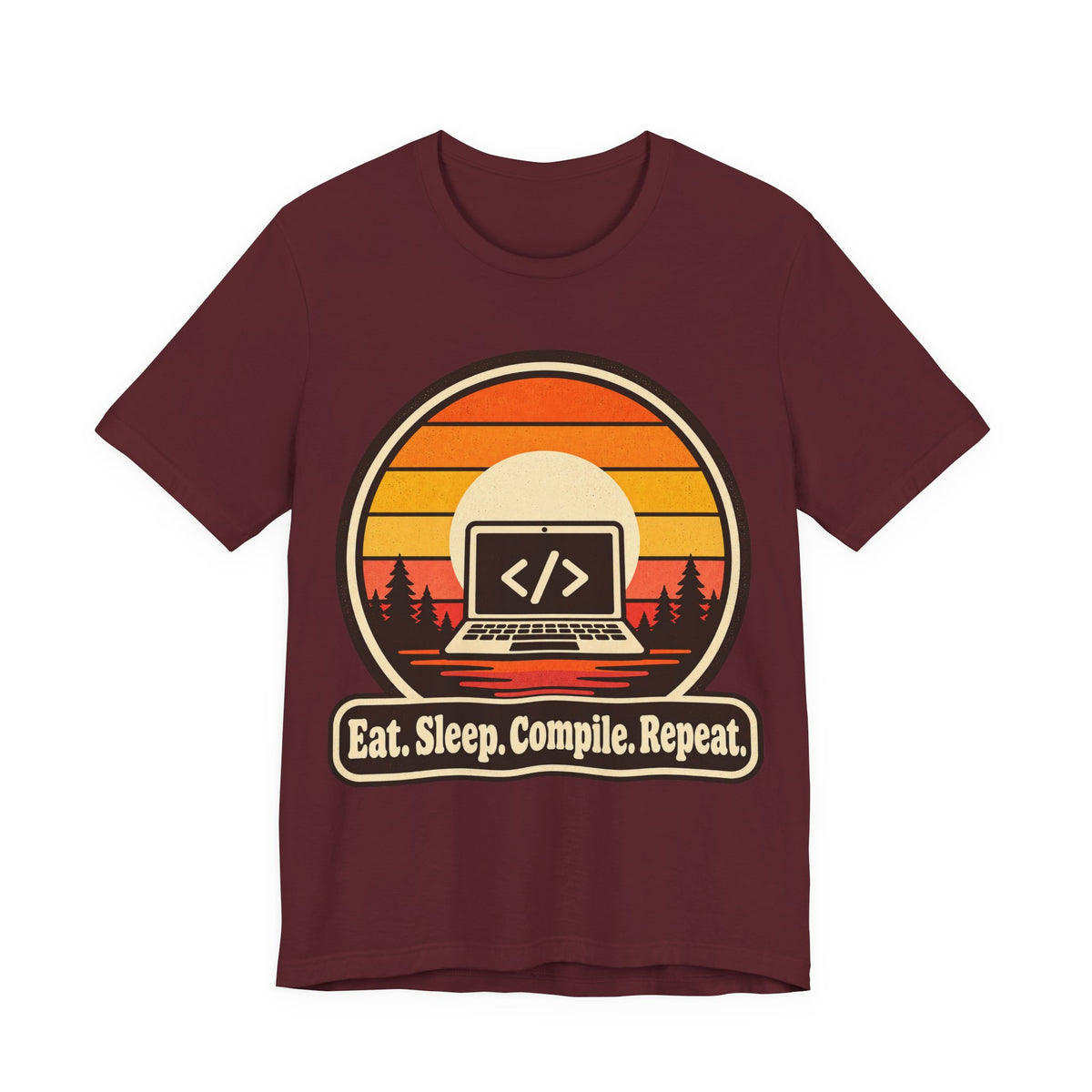 Eat Sleep Compile Repeat Funny Programmer T-Shirt