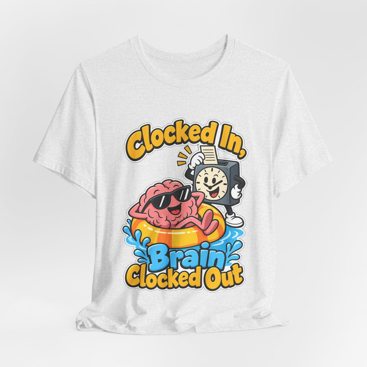 Clocked In, Brain Clocked Out Funny Nurse T-Shirt
