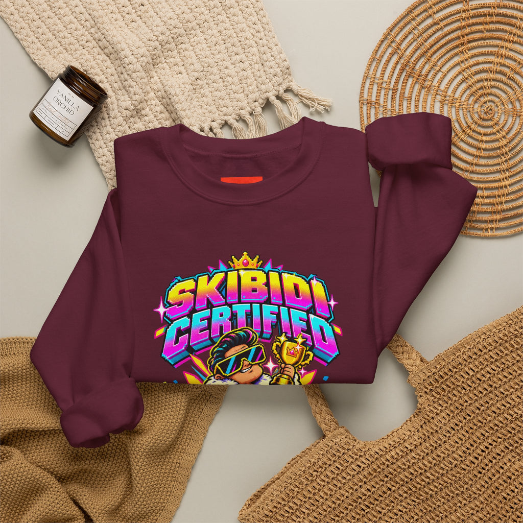 SKIBIDI CERTIFIED Funny Y2K Sweatshirt