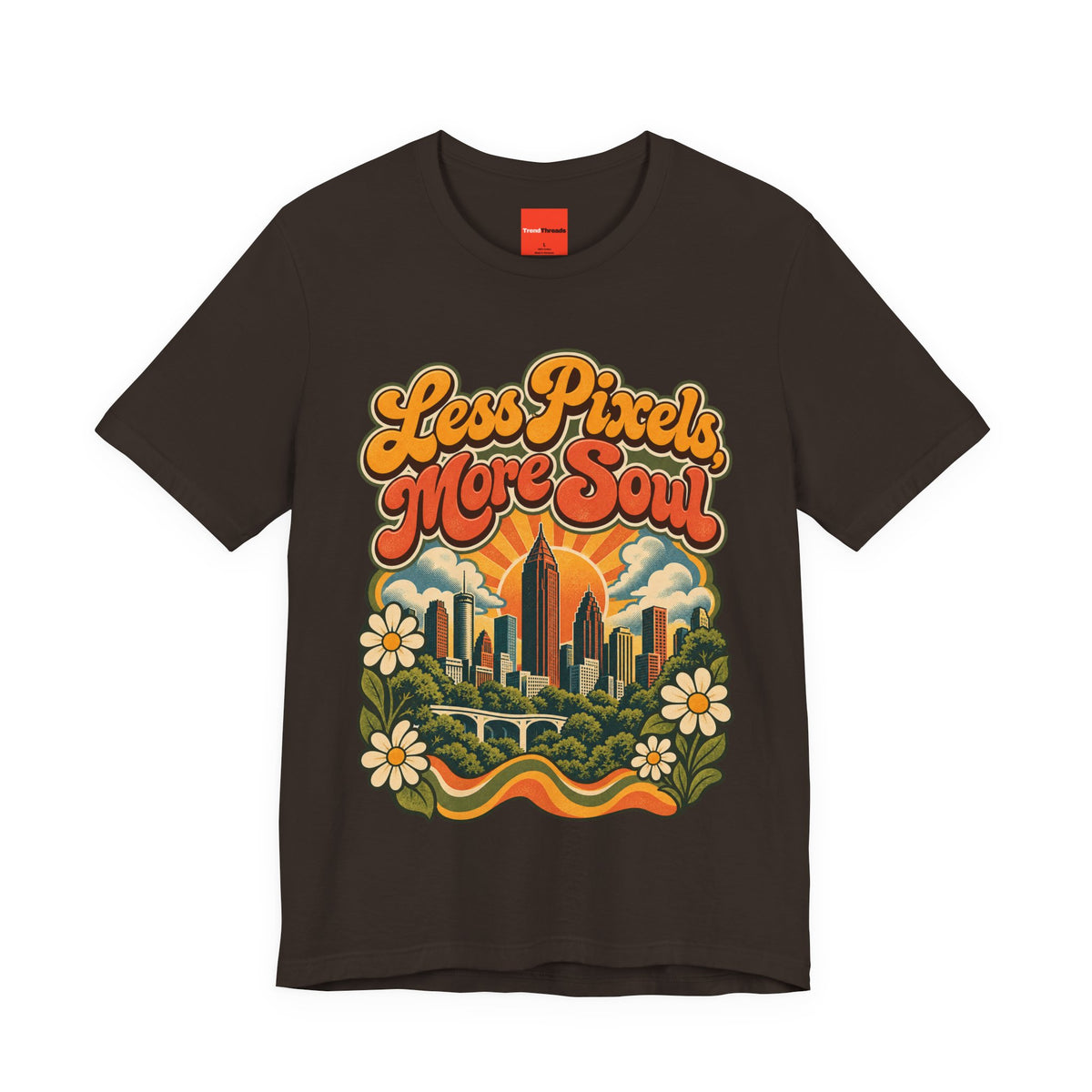 Less Pixels, More Soul Funny Digital Art T-Shirt