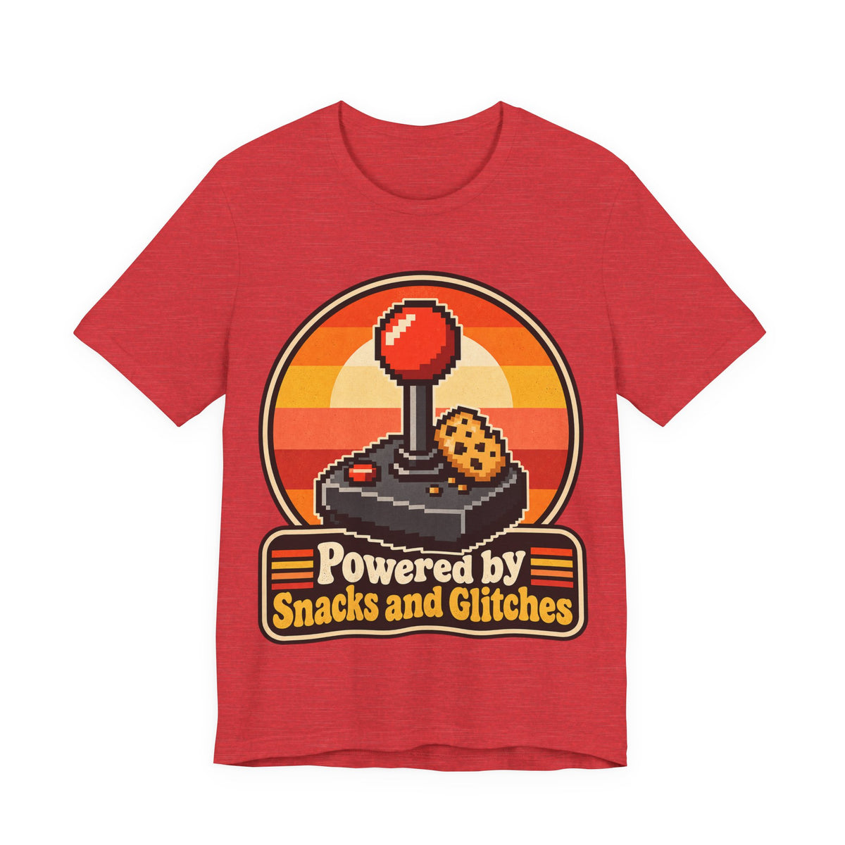 Powered by Snacks and Glitches Funny Gamer T-Shirt
