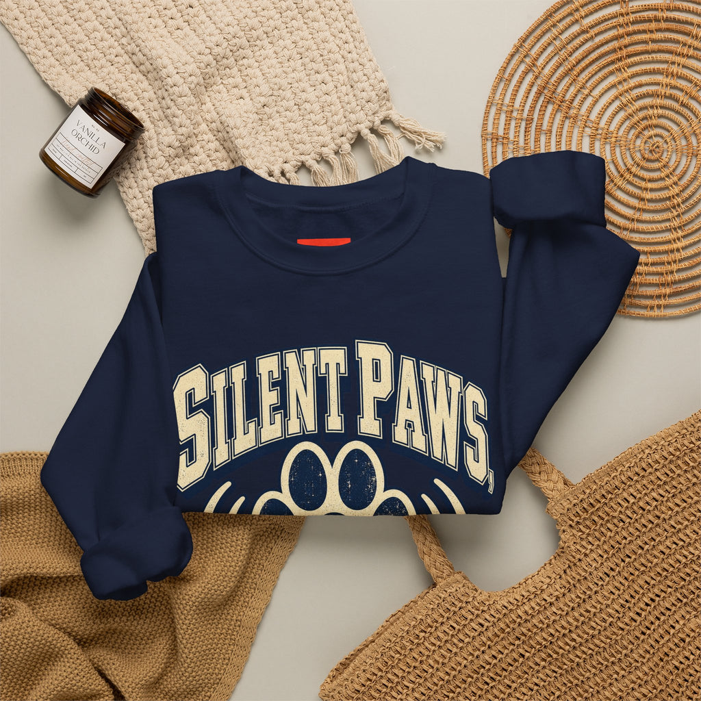Silent Paws, Loud Moves Funny Cat Lover Sweatshirt