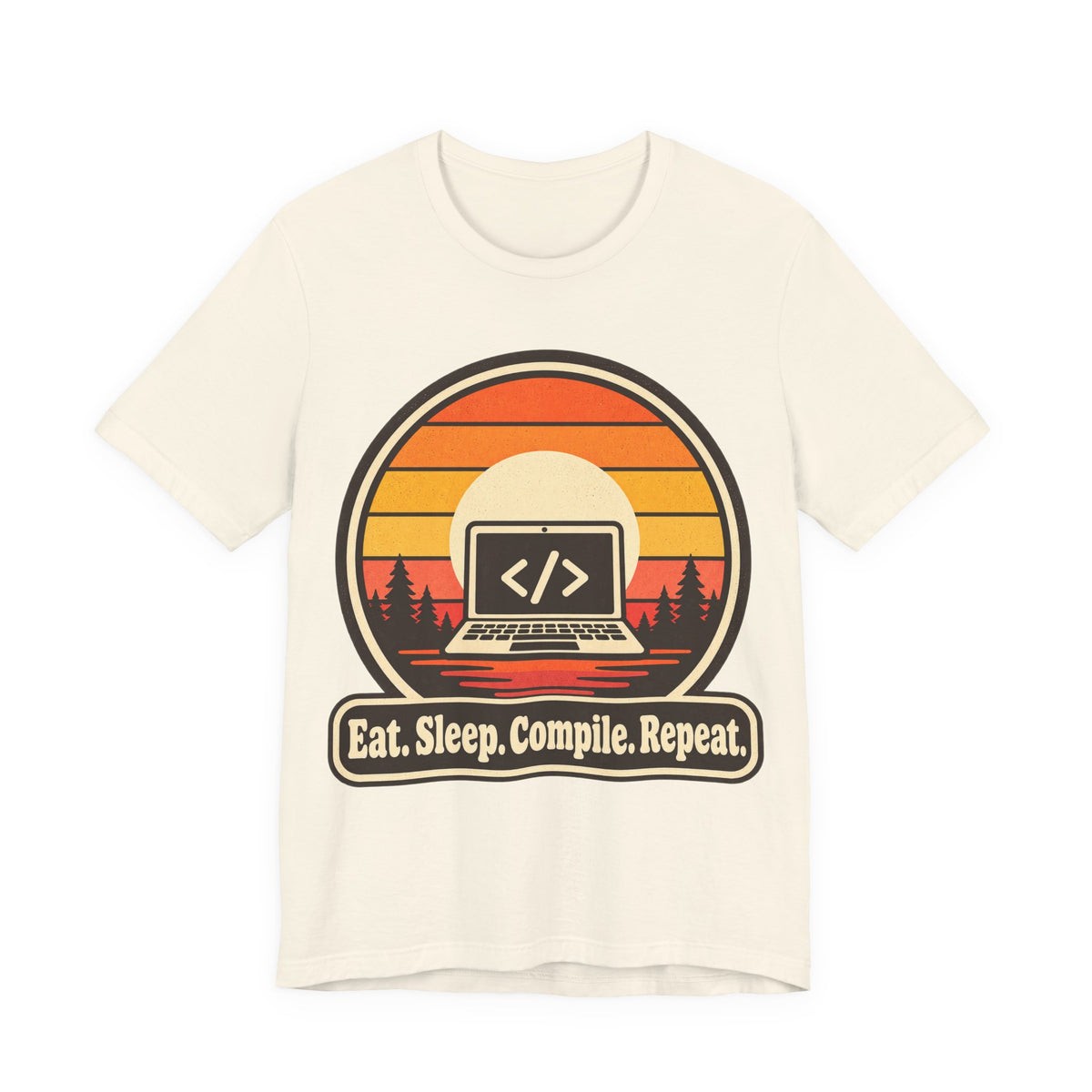 Eat Sleep Compile Repeat Funny Programmer T-Shirt