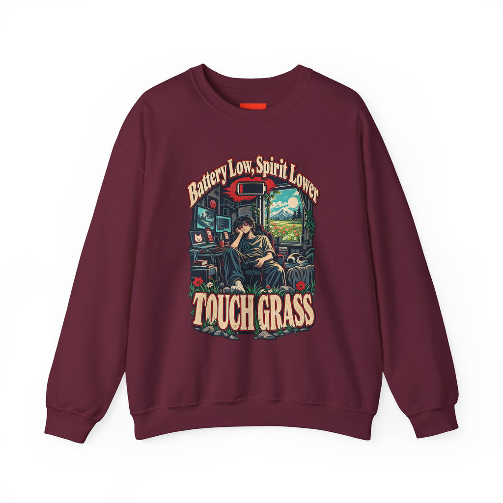 Battery Low, Spirit Lower Funny Self-Deprecating Sweatshirt