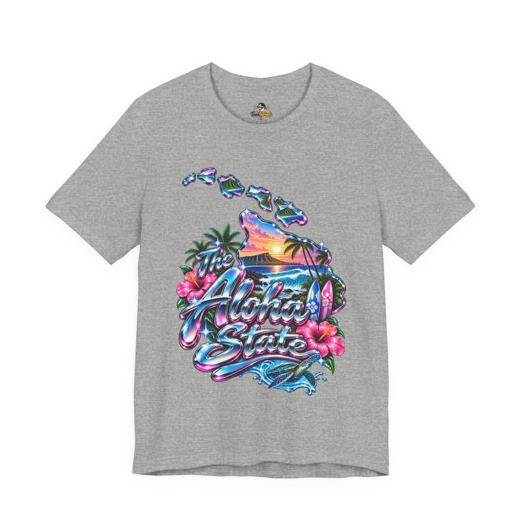 The Aloha State Funny Minimalist Typography T-Shirt