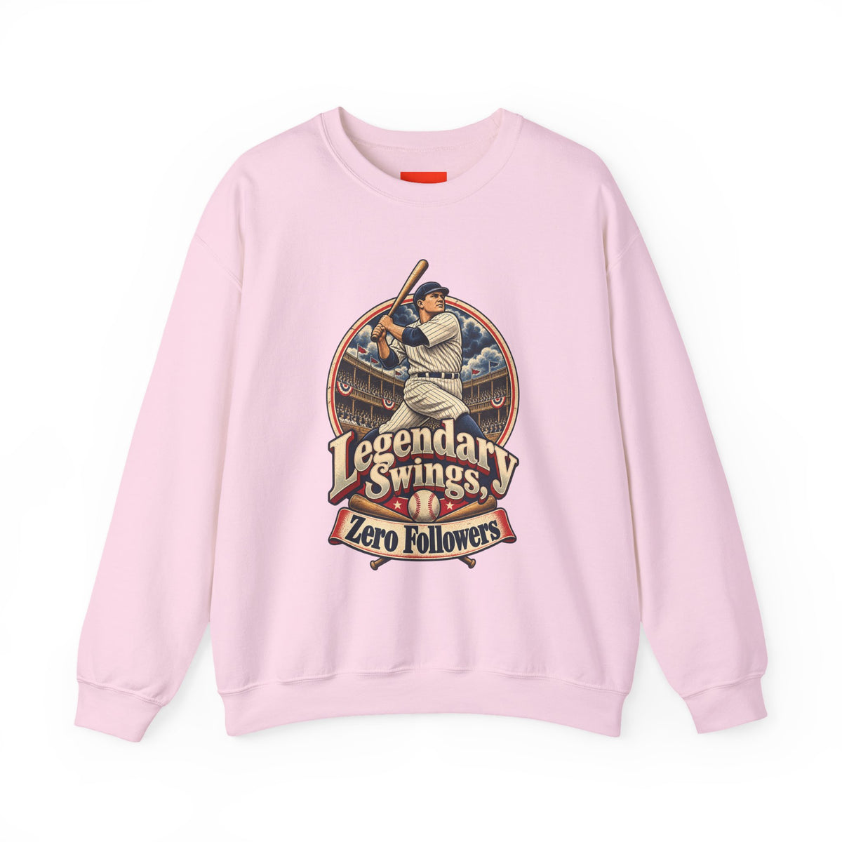 Legendary Swings, Zero Followers Funny Baseball Sweatshirt