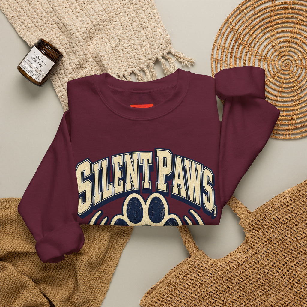 Silent Paws, Loud Moves Funny Cat Lover Sweatshirt