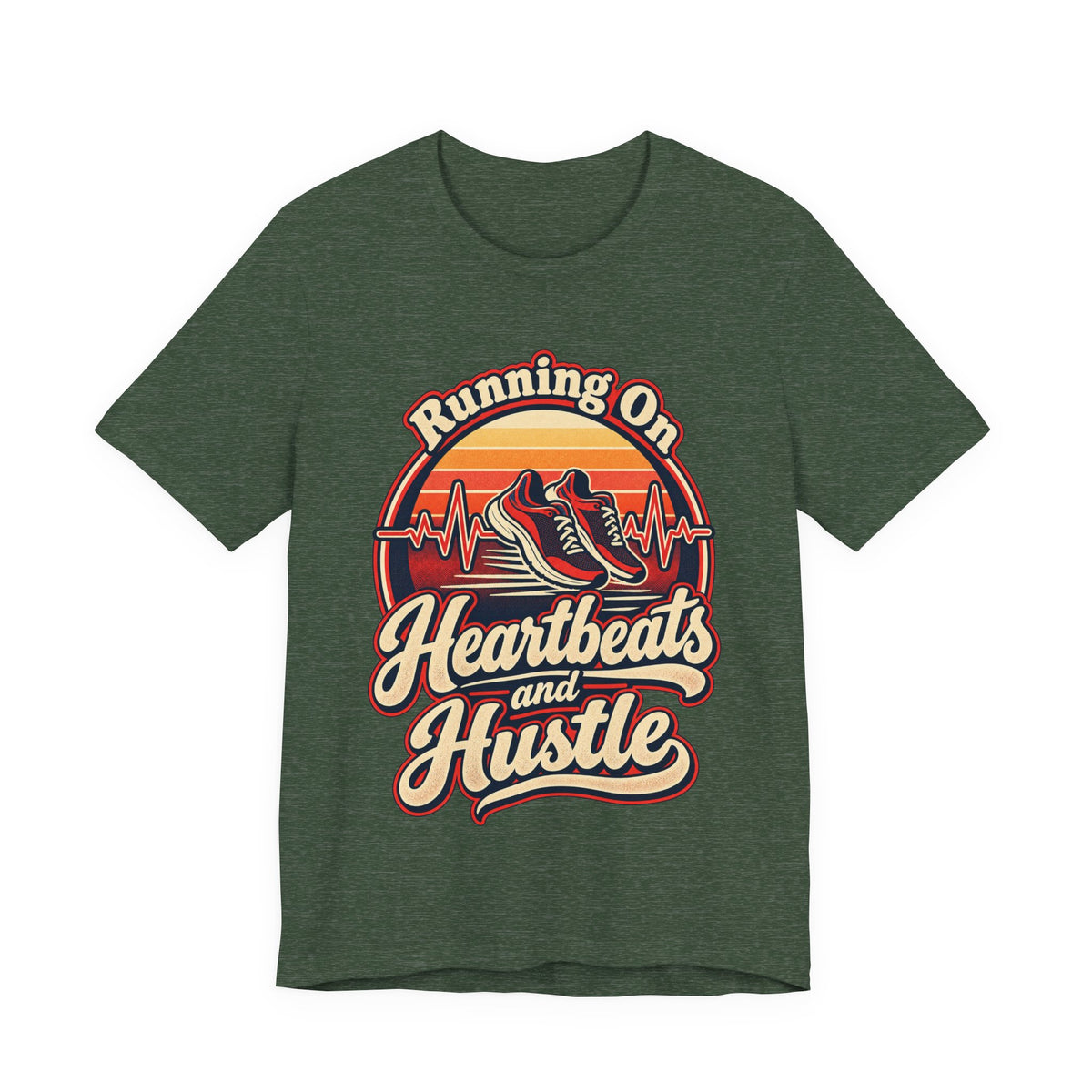 Running On Heartbeats and Hustle Funny Nurse T-Shirt