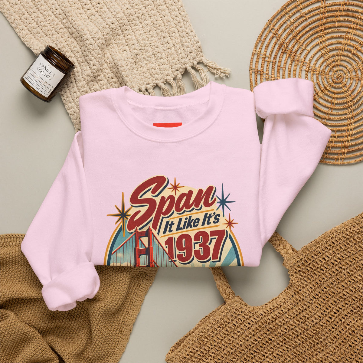 Span It Like It’s 1937 Funny Retro Sweatshirt