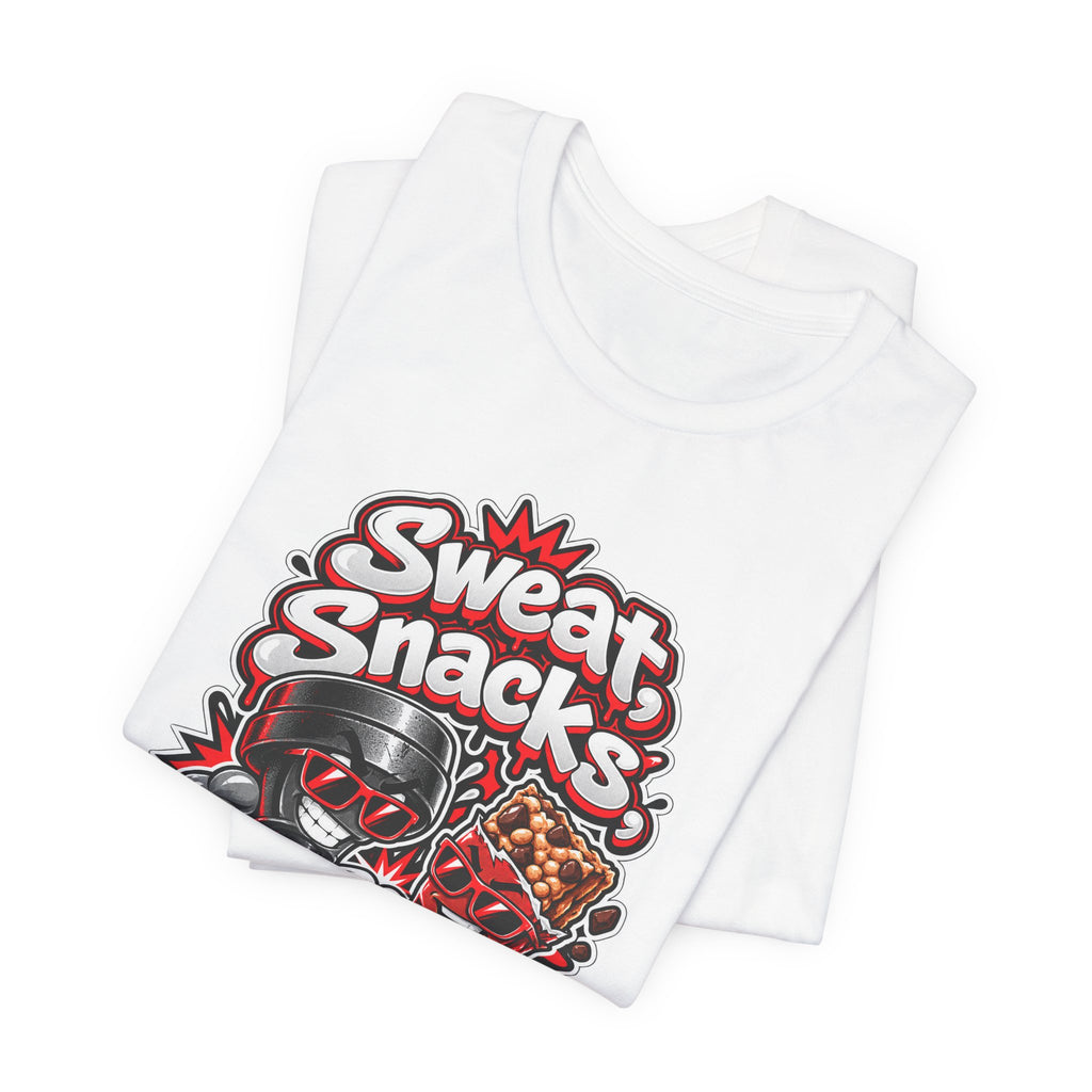 Sweat, Snacks, Repeat Funny Fitness T-Shirt