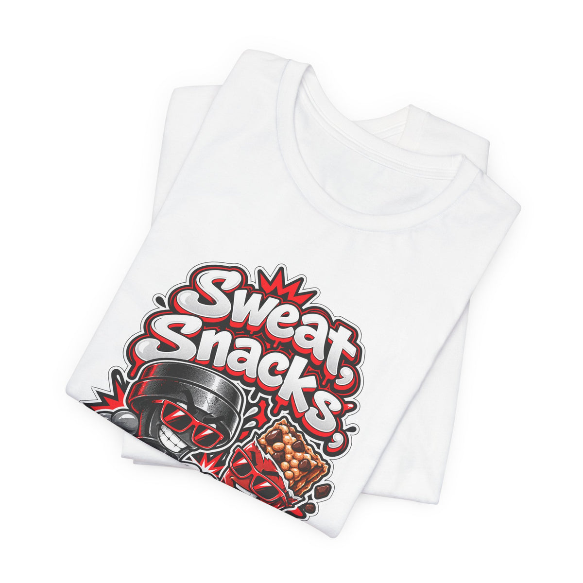 Sweat, Snacks, Repeat Funny Fitness T-Shirt