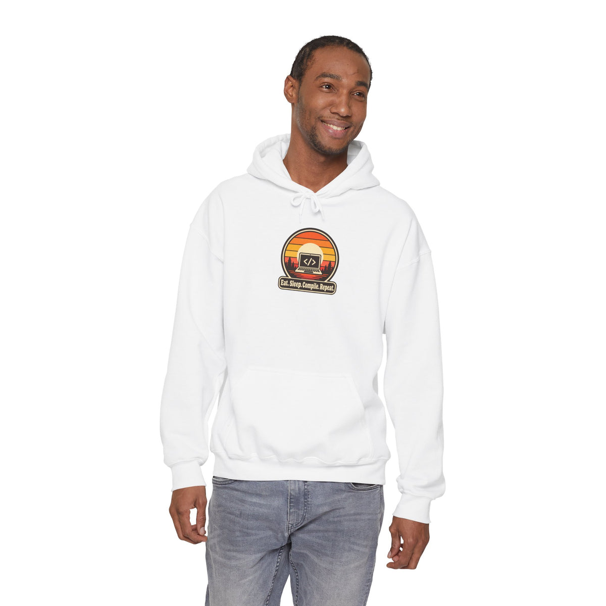 Eat Sleep Compile Repeat Funny Programmer Hoodie