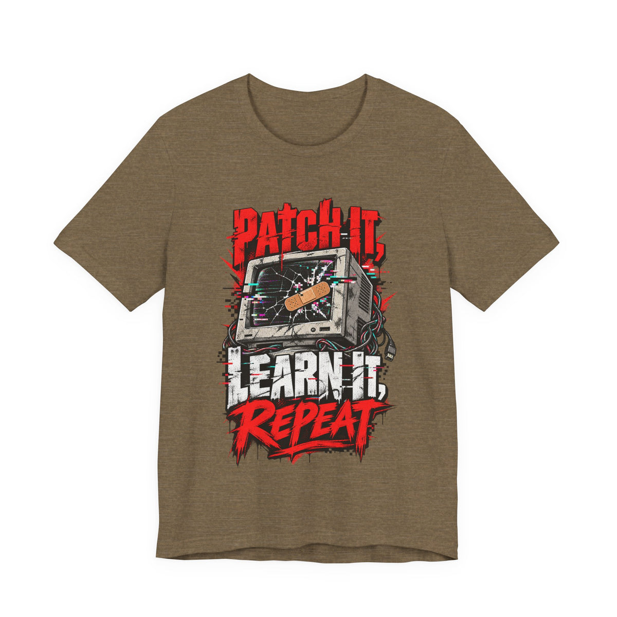 Patch It, Learn It, Repeat Funny Programmer T-Shirt