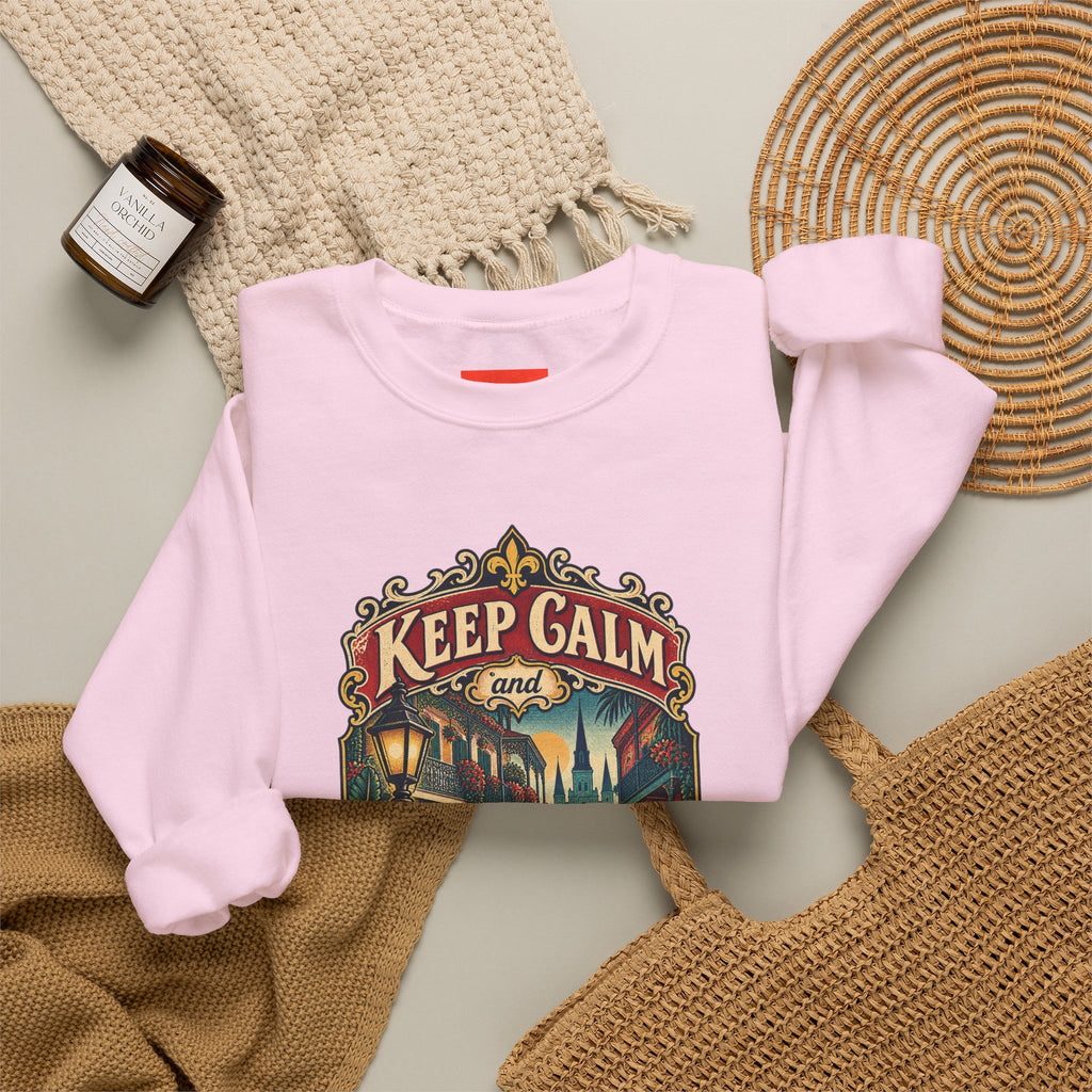 Keep Calm and French Quarter On Funny Travel Sweatshirt
