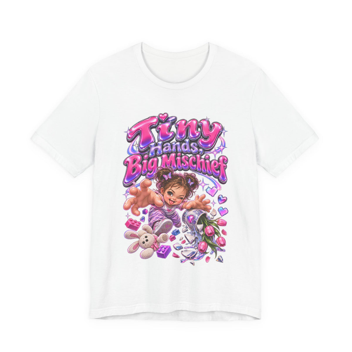 Tiny Hands, Big Mischief Funny Parent Humor T-Shirt