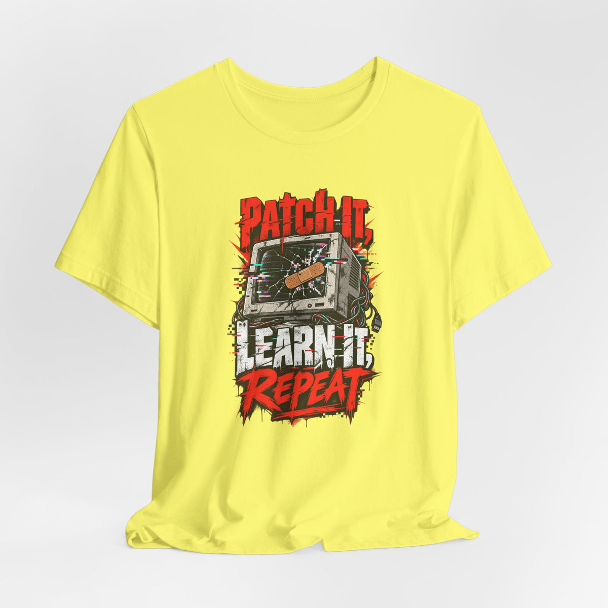 Patch It, Learn It, Repeat Funny Programmer T-Shirt