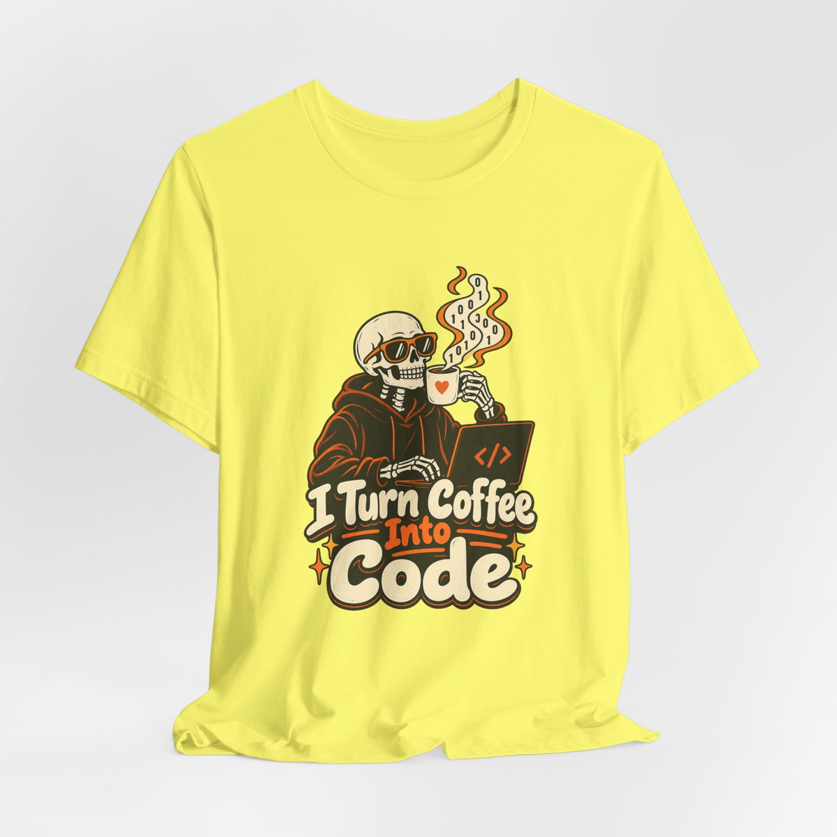 I Turn Coffee Into Code Funny Programmer T-Shirt