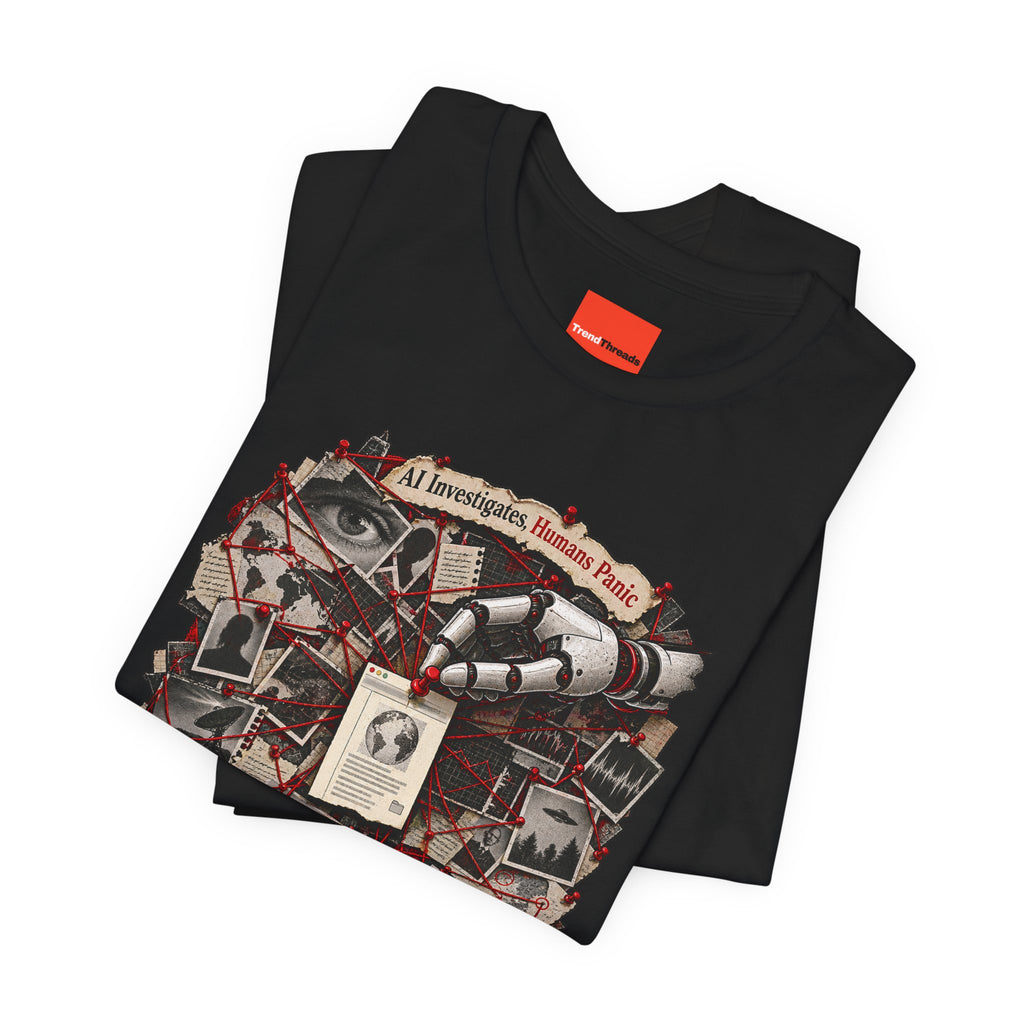 AI Investigates, Humans Panic Funny Programmer T-Shirt