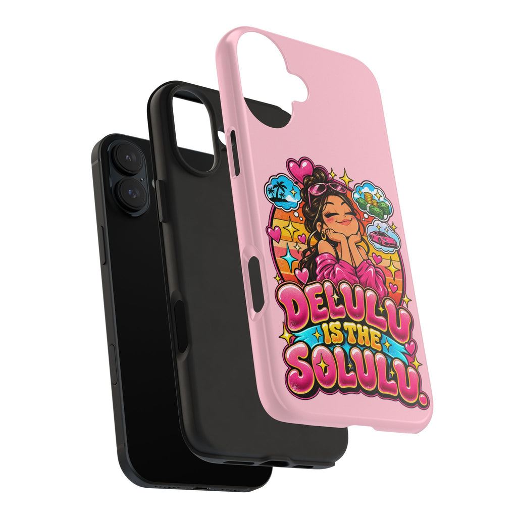 Delulu Is the Solulu Pink Tough Phone Case — Kawaii Cute Protective Case