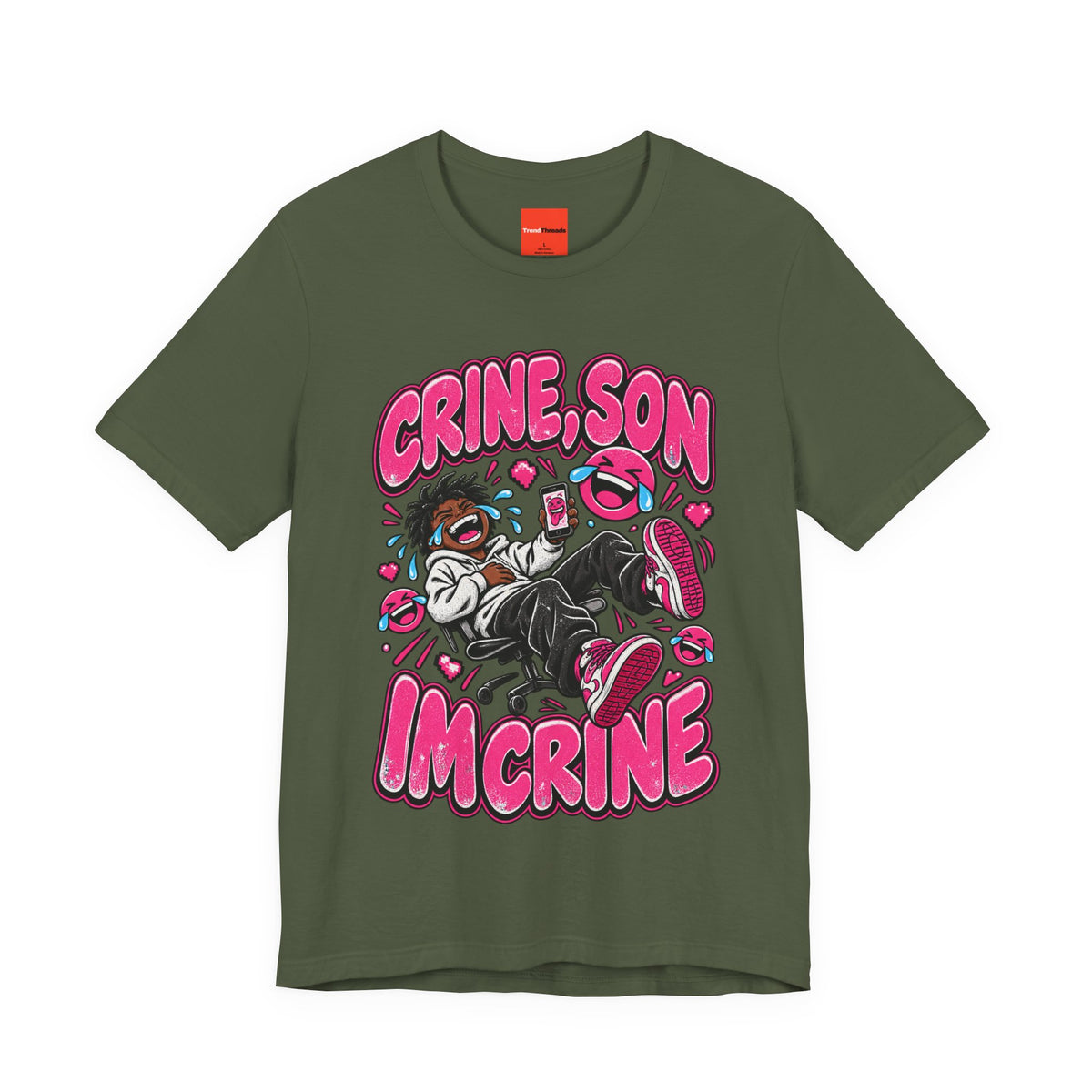 CRINE, SON IM CRINE Funny Y2K Graphic T-Shirt