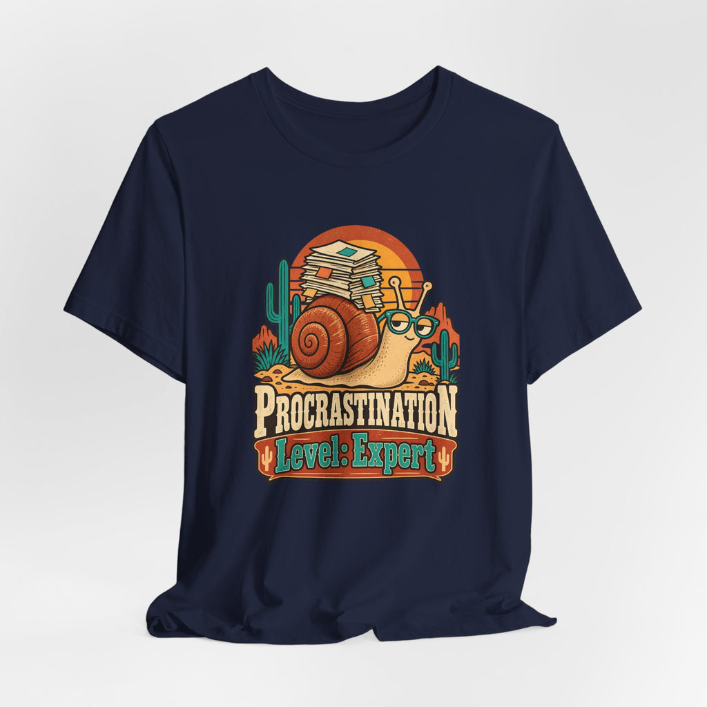 Procrastination Level: Expert Funny Student T-Shirt