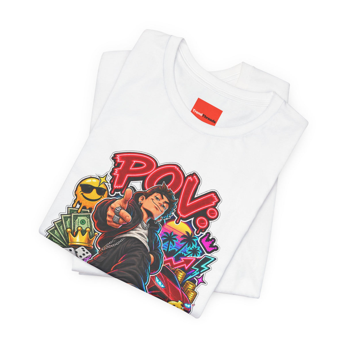 Big Mood, Bigger Ego Funny 80s Neon T-Shirt
